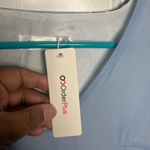 Oc Order Plus Blue Floral Maxi Tea Dress Size L NWT - Picture 5 of 10